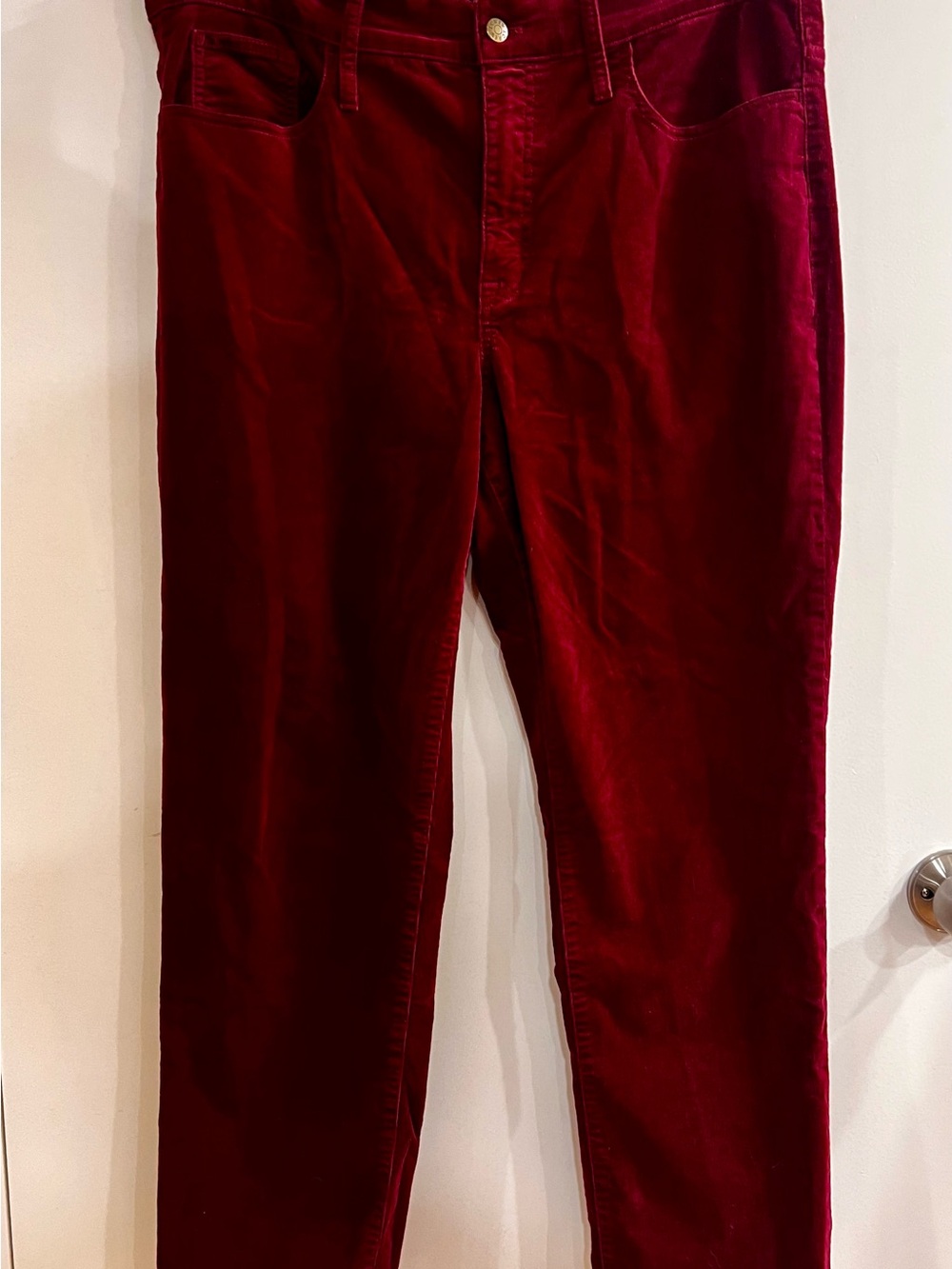 J. Crew Women's Burgundy Straight Leg Corduroy Pants